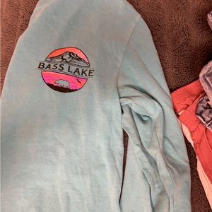 light blue bass lake long sleeve